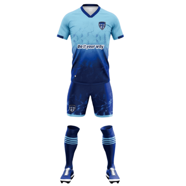 Gradient Blue Football Sportswear