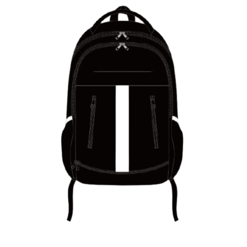 Black‑White Striped Casual Backpack