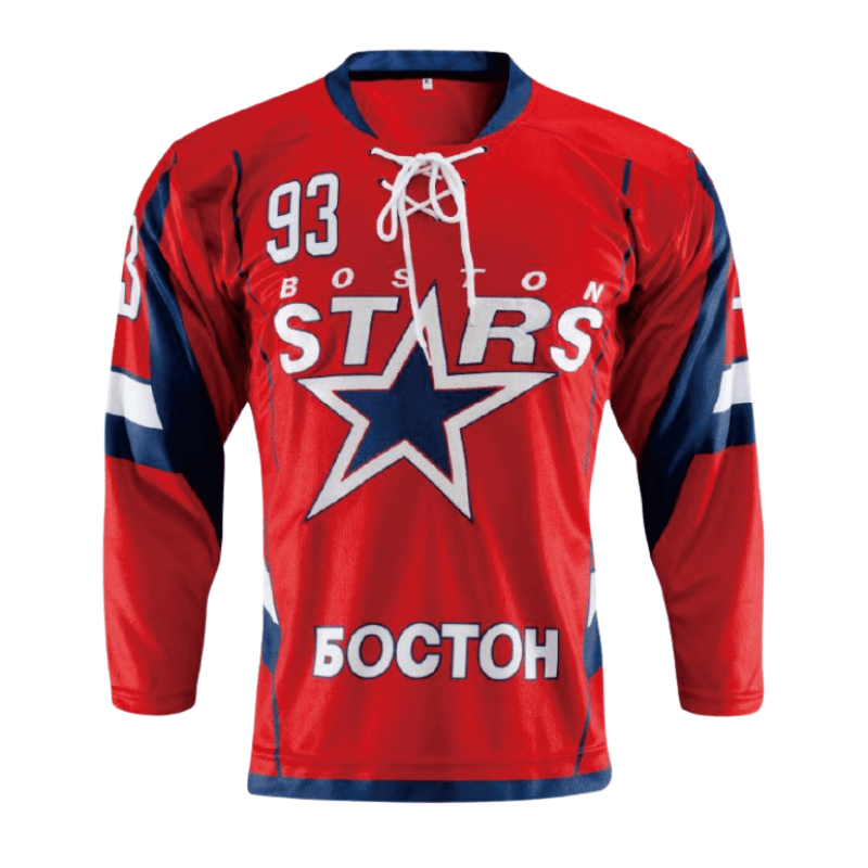 Red‑Navy‑Blue Long‑Sleeve Baseball Jersey