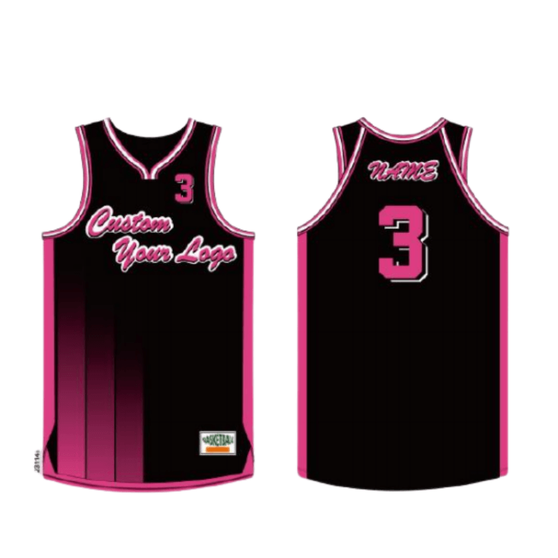 Black‑Pink Basketball Jersey