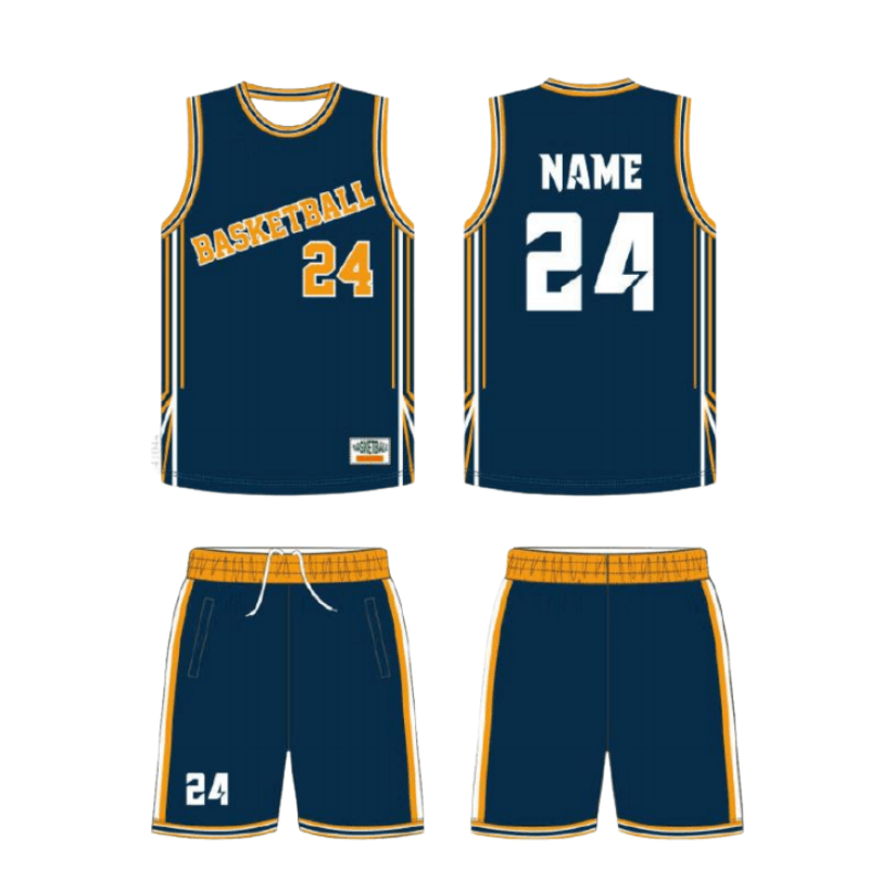 Navy‑Blue Two‑Piece Basketball Jersey