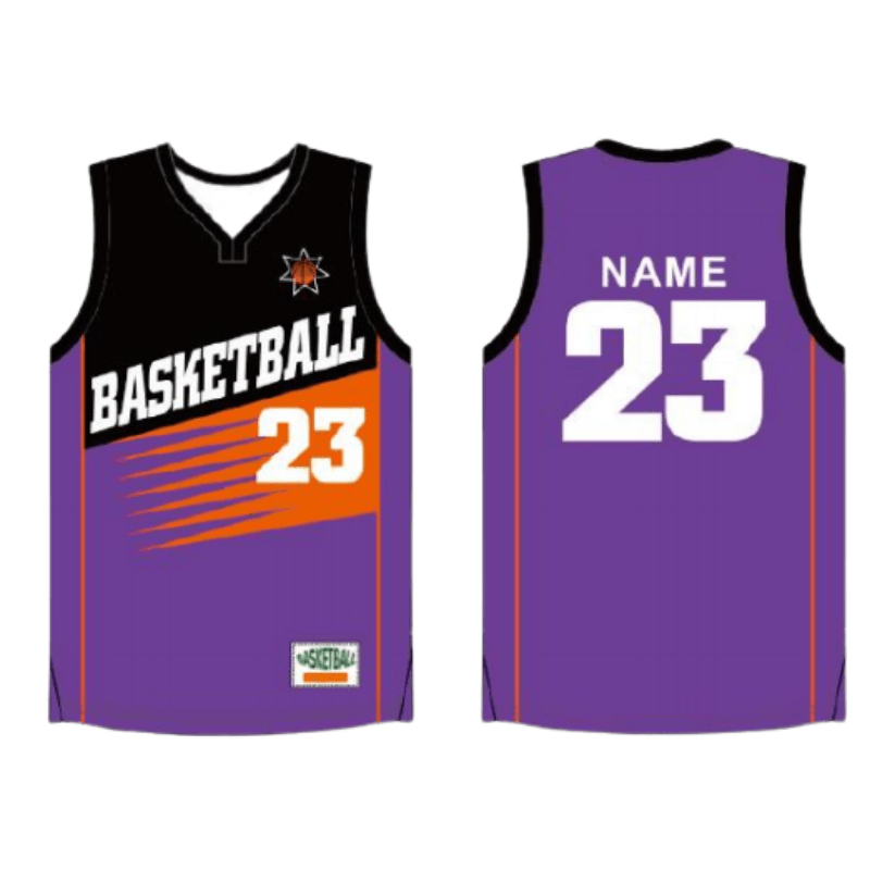 Black‑and‑Purple Basketball Jersey
